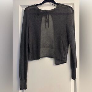 Metallic Knit Mesh Top NWT